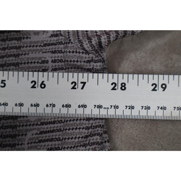 Rocawear Shirt Mens 2XL Purple Gray Button Up Short Sleeve All Over Print Logo - Picture 6 of 7